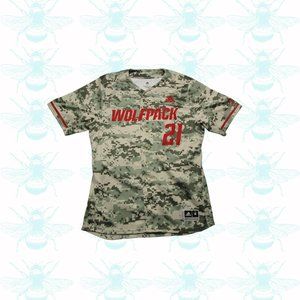 Adidas NC State Wolfpack Primegreen Camo Baseball Basketbal lJersey Men's Size M